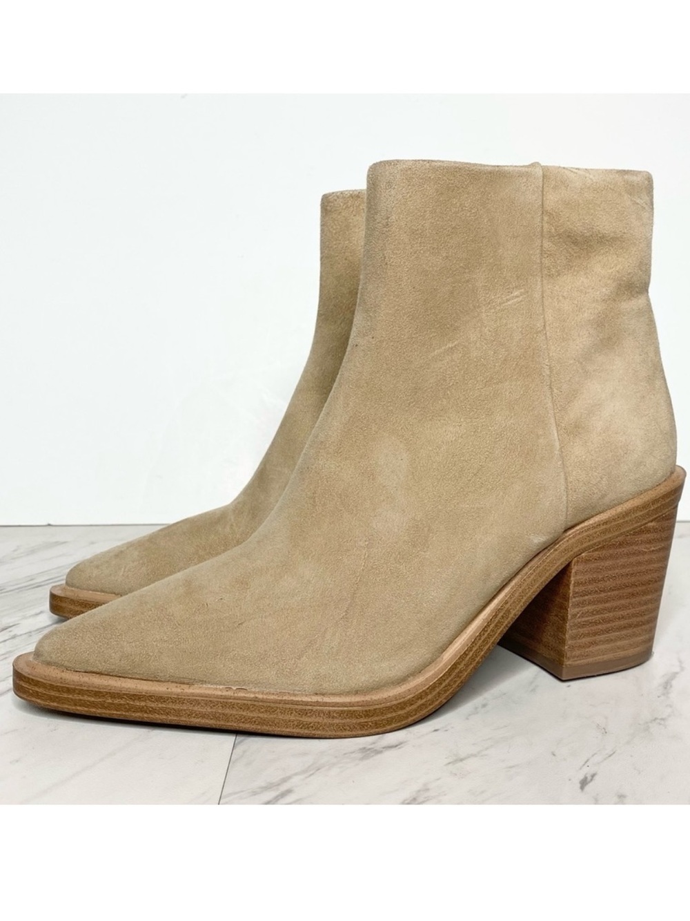 Vince Camuto Rinvalla Tan Suede Bootie 5.5 M